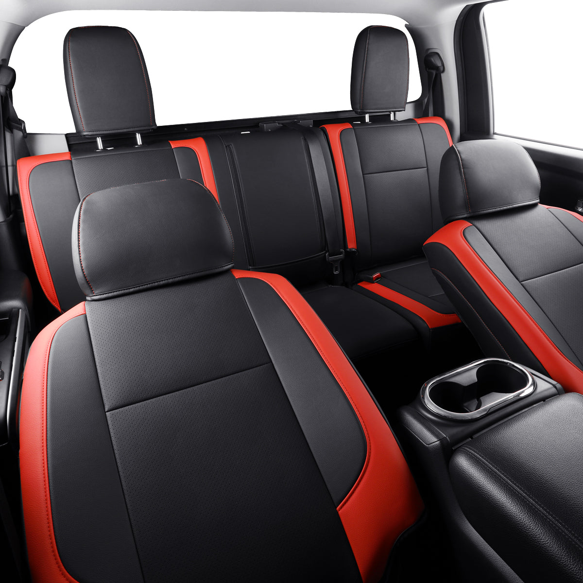 LUCKYMAN CLUB 2018-2024 Titan Seat Covers Waterproof leather Fit Nissan SV PRO-4X Platinum Reserve S SL Crew Caba and Extended Cab&Regular Cab truck seat cover
