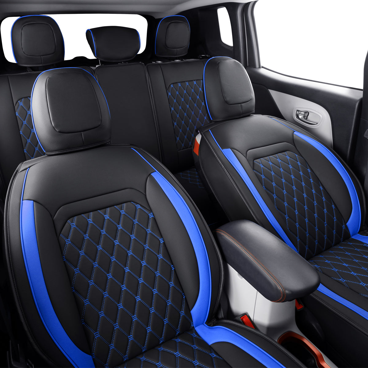 LUCKYMAN CLUB Jeep Cherokee Seat Covers fit for 2014-2023 Jeep Cherokee with Faux Leather All seasons are good Resist claw marks seat covers