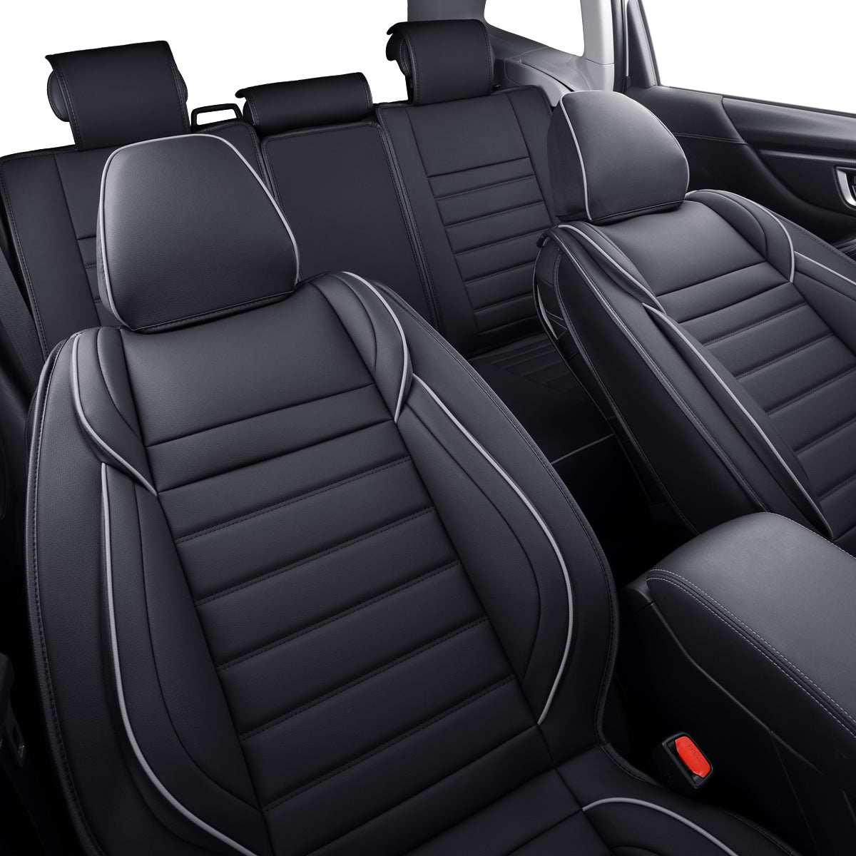 LUCKYMAN CLUB Subaru Forester Seat Covers Custom fit for 2014-2024 Outback and with Faux Leather Full Set Fit Premium Sport Wilderness Limited Touring Base with Waterproof
