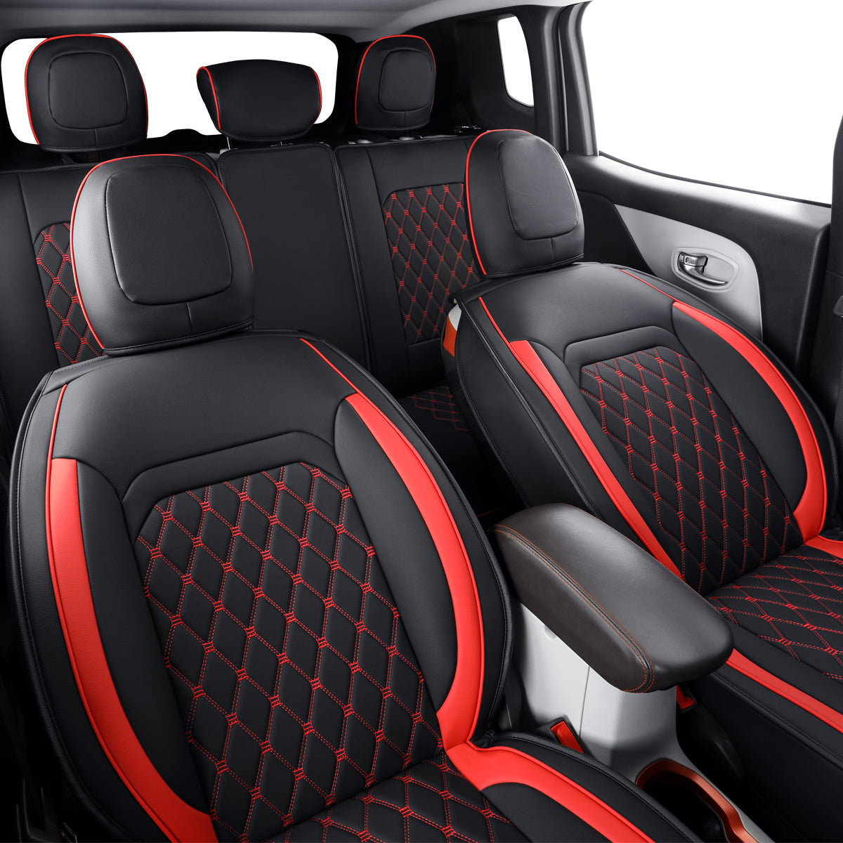 LUCKYMAN CLUB Jeep Cherokee Seat Covers fit for 2014-2023 Jeep Cherokee with Faux Leather All seasons are good Resist claw marks seat covers