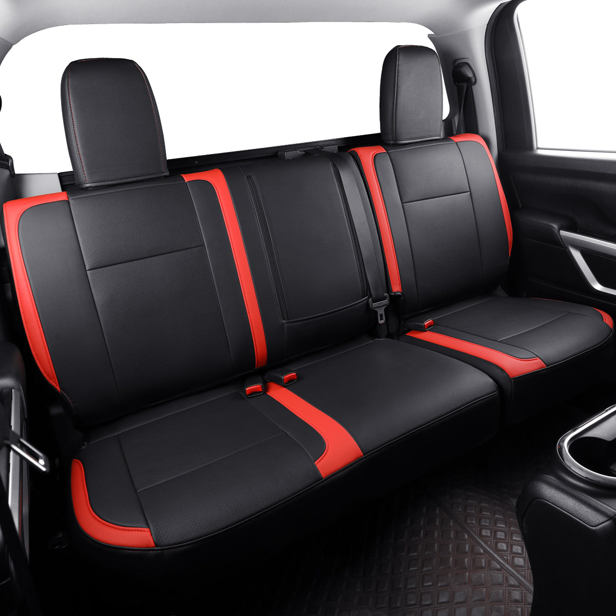 LUCKYMAN CLUB 2018-2024 Titan Seat Covers Waterproof leather Fit Nissan SV PRO-4X Platinum Reserve S SL Crew Caba and Extended Cab&Regular Cab truck seat cover