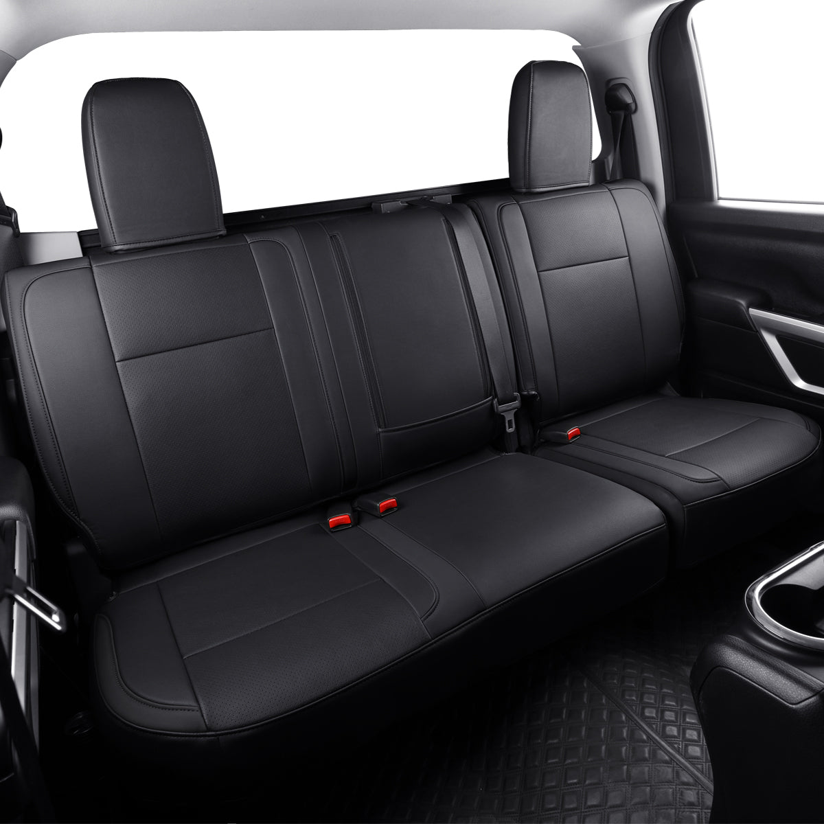LUCKYMAN CLUB 2018-2024 Titan Seat Covers Waterproof leather Fit Nissan SV PRO-4X Platinum Reserve S SL Crew Caba and Extended Cab&Regular Cab truck seat cover