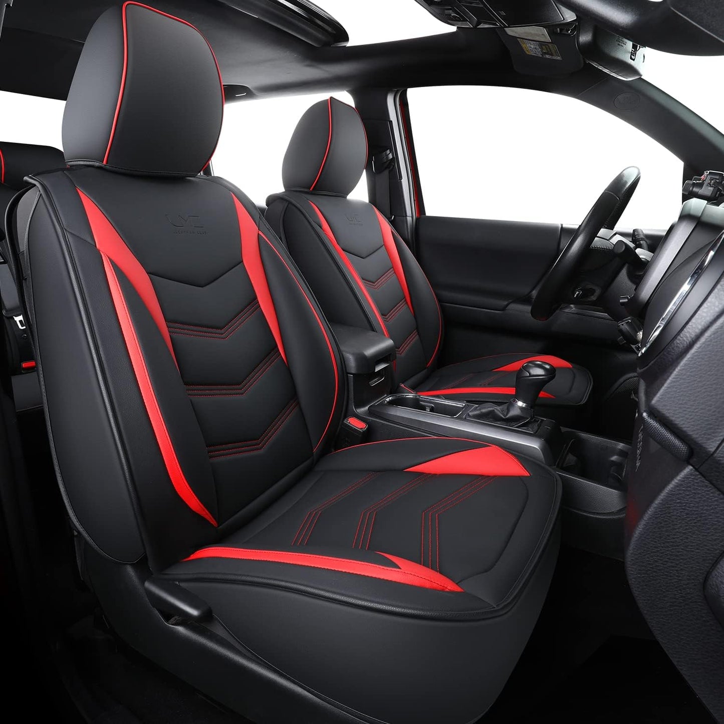 LUCKYMAN CLUB 2005-2023 Tacoma Seat Covers Full Set Waterproof leather for Tacoma Double/Crew Cab SR SR5 TRD Sport TRD Off-Road PreRunner Trims, with Waterproof Faux Leather All-enveloping, four seasons general, wear-resistant and scratch-resistant