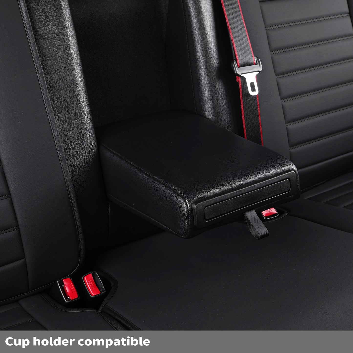 LUCKYMAN CLUB F150 Seat Covers Full Set with Waterproof Leather, Automotive Vehicle Cushion Cover for Cars SUV Pick-up Truck Fit for 2009 to 2024 Ford F150 Carhartt and 2017 to 2023 F250 F350 F450