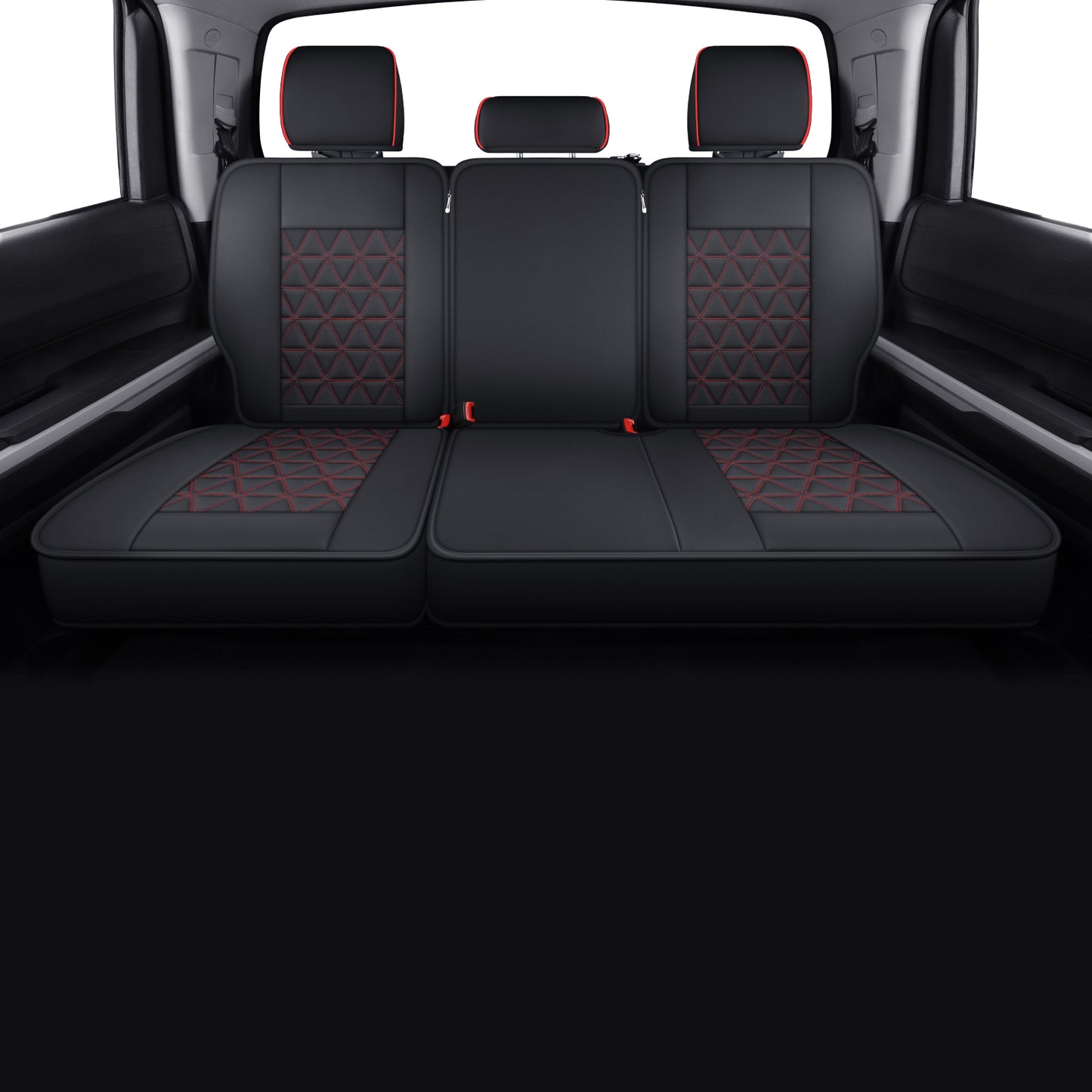 LUCKYMAN CLUB Tundra Seat Covers, Fit 2014-2021 Tundra Full Set Crew/CrewMax Cab, with Waterproof Faux Leather