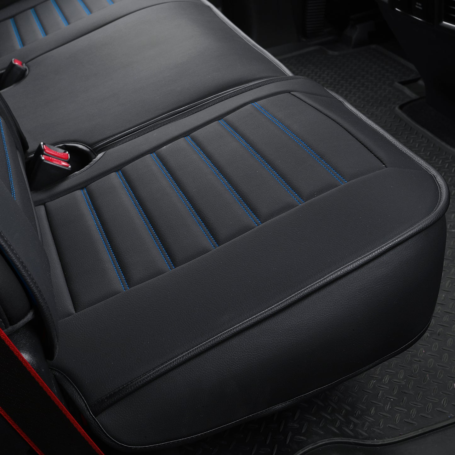 LUCKYMAN CLUB F150 Seat Covers Full Set with Waterproof Leather, Automotive Vehicle Cushion Cover for Cars SUV Pick-up Truck Fit for 2009 to 2024 Ford F150 Carhartt and 2017 to 2023 F250 F350 F450