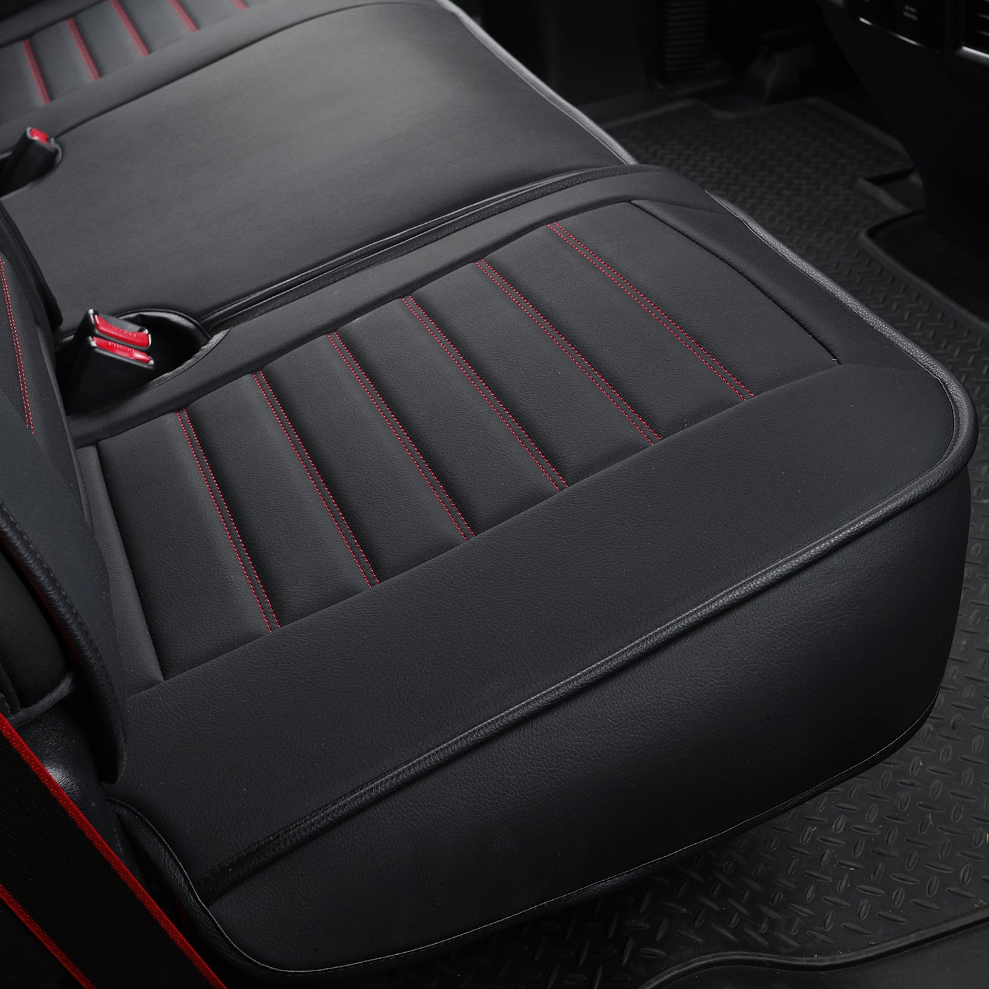 LUCKYMAN CLUB F150 Seat Covers Full Set with Waterproof Leather, Automotive Vehicle Cushion Cover for Cars SUV Pick-up Truck Fit for 2009 to 2024 Ford F150 Carhartt and 2017 to 2023 F250 F350 F450