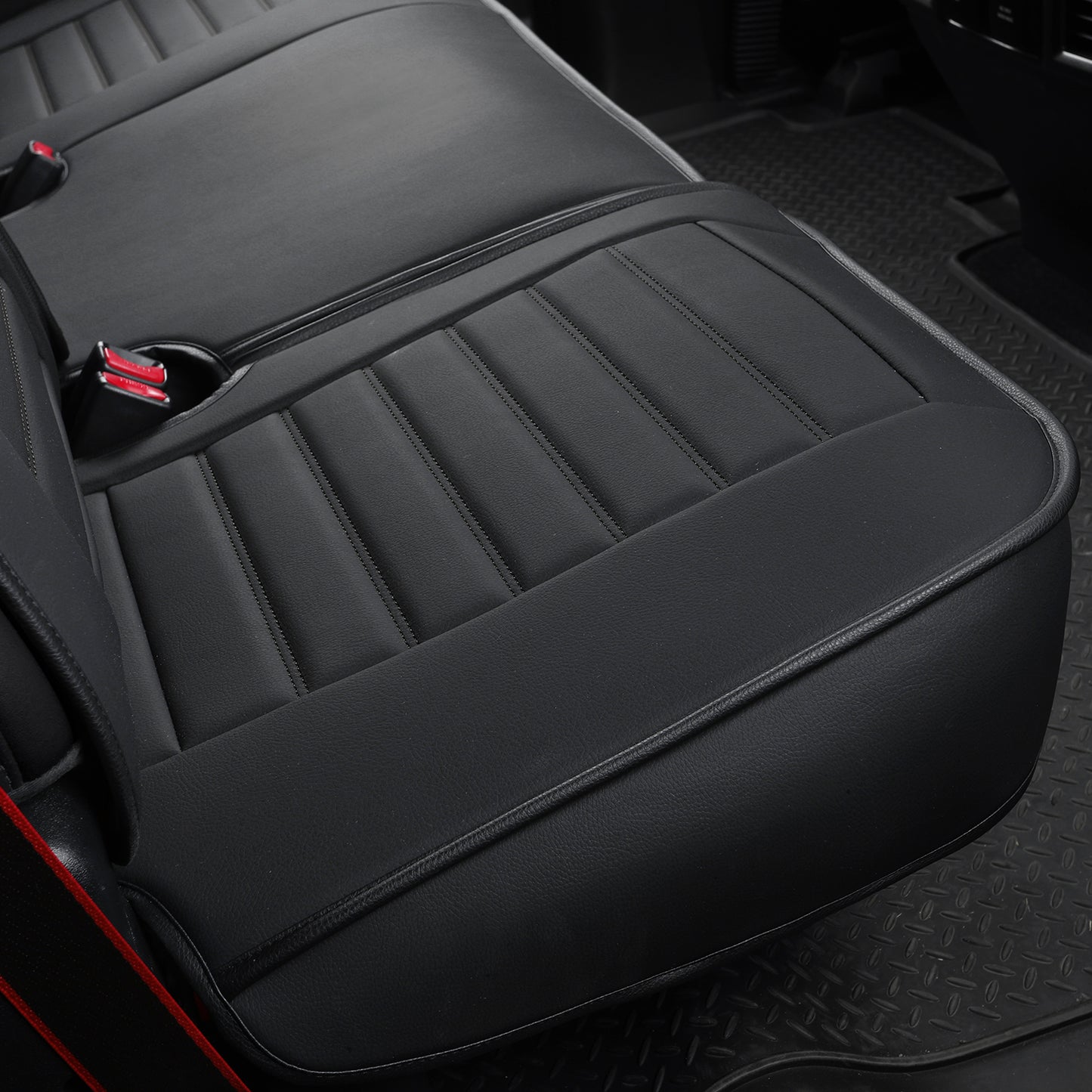LUCKYMAN CLUB F150 Seat Covers Full Set with Waterproof Leather, Automotive Vehicle Cushion Cover for Cars SUV Pick-up Truck Fit for 2009 to 2024 Ford F150 Carhartt and 2017 to 2023 F250 F350 F450