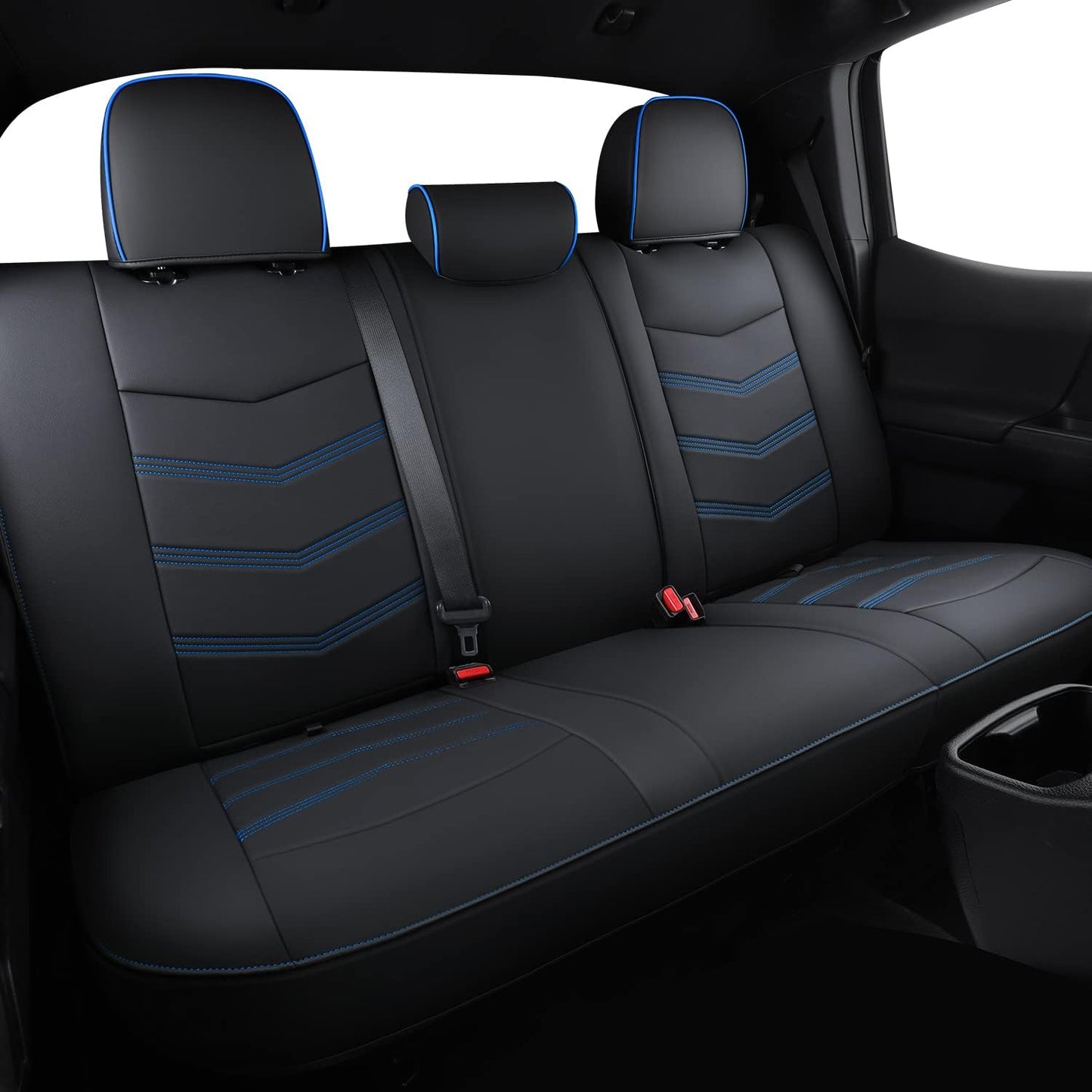 LUCKYMAN CLUB Wrangler Custom Pickup Car Truck Seat Covers Full Set, Fit 2013-2024 Wrangler 4-Door JL Sahara Rubicon, Waterproof Faux Leather