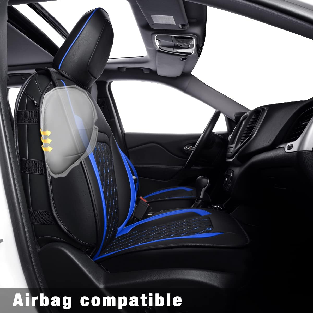 LUCKYMAN CLUB Jeep Cherokee Seat Covers fit for 2014-2023 Jeep Cherokee with Faux Leather All seasons are good Resist claw marks seat covers