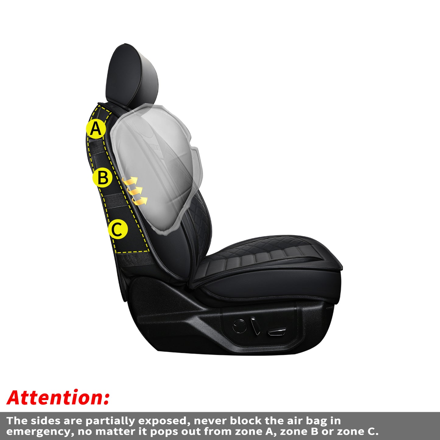 LUCKYMAN CLUB F150 Seat Covers Full Set with Waterproof Leather, Automotive Vehicle Cushion Cover for Cars SUV Pick-up Truck Fit for 2009 to 2024 Ford F150 Carhartt and 2017 to 2023 F250 F350 F450