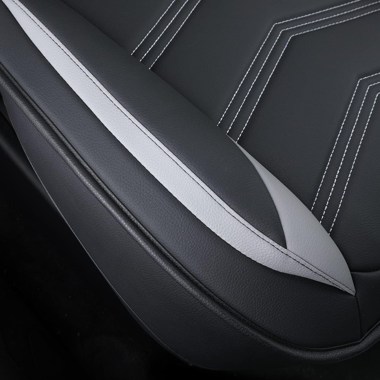 LUCKYMAN CLUB 2005-2023 Tacoma Seat Covers Full Set Waterproof leather for Tacoma Double/Crew Cab SR SR5 TRD Sport TRD Off-Road PreRunner Trims, with Waterproof Faux Leather All-enveloping, four seasons general, wear-resistant and scratch-resistant