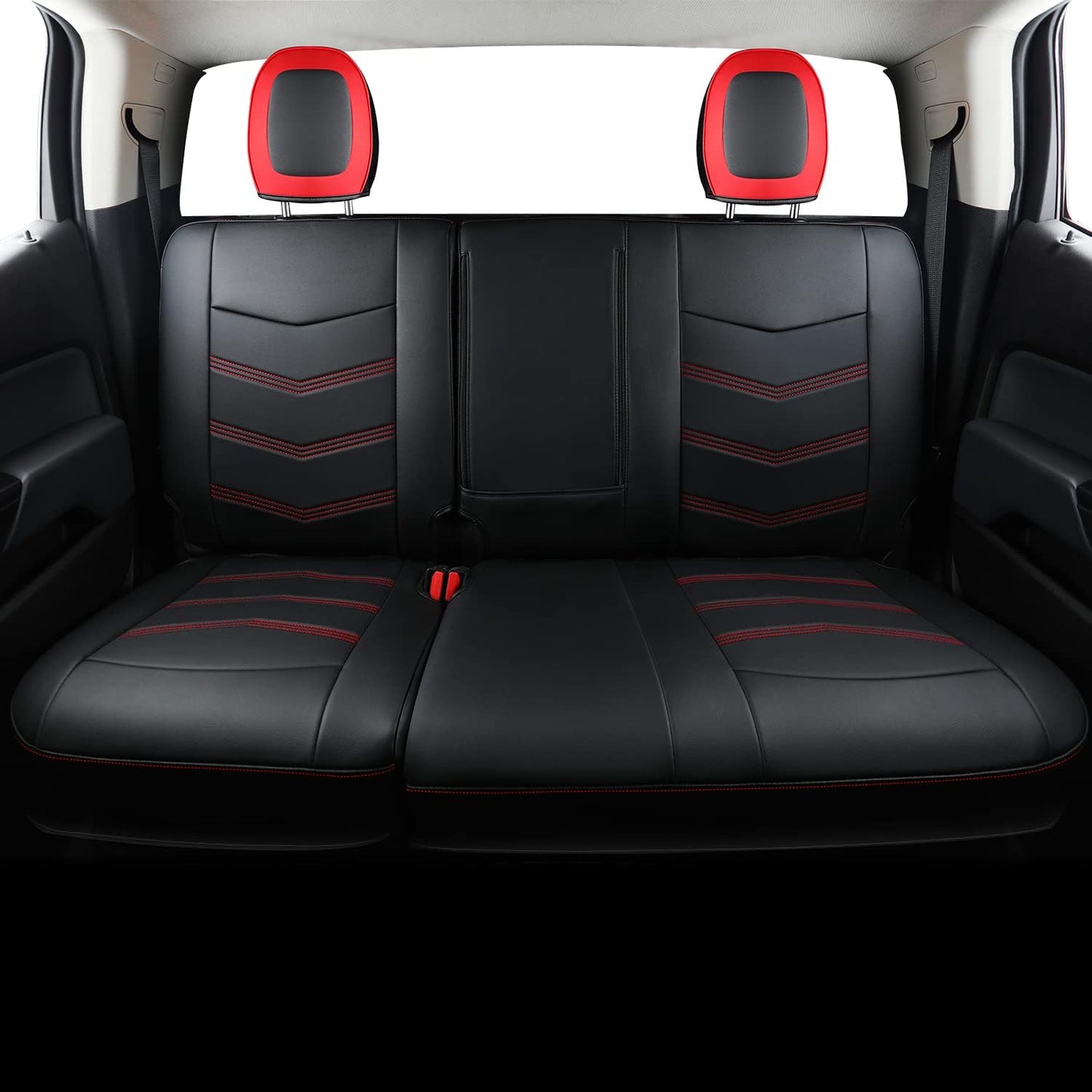 LUCKYMAN CLUB K9 Colorado Custom Canyon Full Set Car Pickup Seat Covers, Fit 2015 2016 2017 2018 2019 2020 2021 2022 Chevy Colorado Z71 LT ZR2 Work Truck, Waterproof Faux Leather