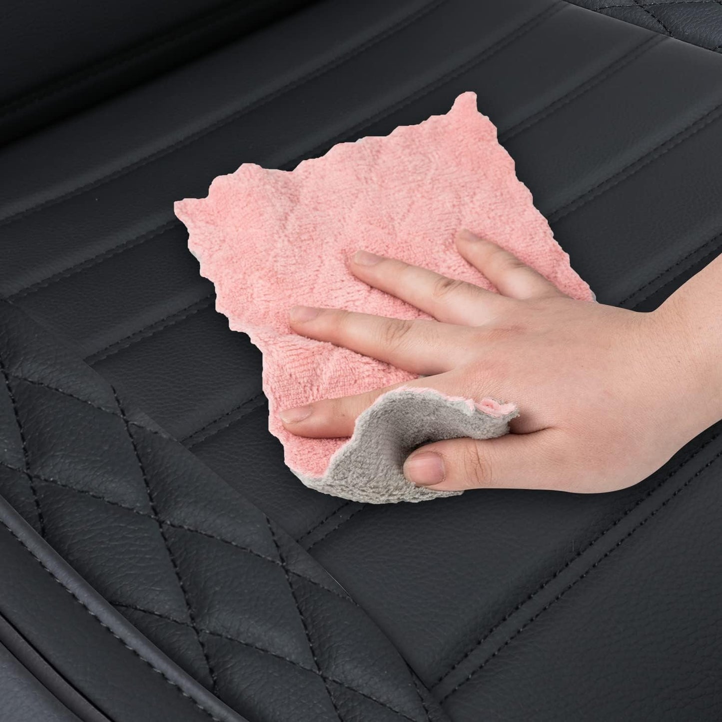 LUCKYMAN CLUB Tacoma Seat Covers, Fit for 2005-2023 Tacoma Crew Cab/Double Cab SR SR5 TRD Sport TRD Off-Road PreRunner with Water Proof Faux Leather