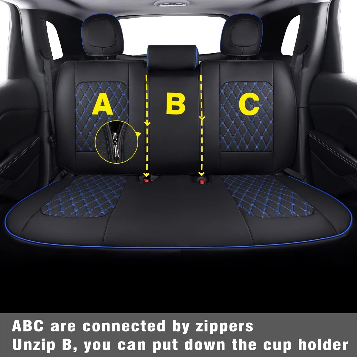 LUCKYMAN CLUB Jeep Cherokee Seat Covers fit for 2014-2023 Jeep Cherokee with Faux Leather All seasons are good Resist claw marks seat covers