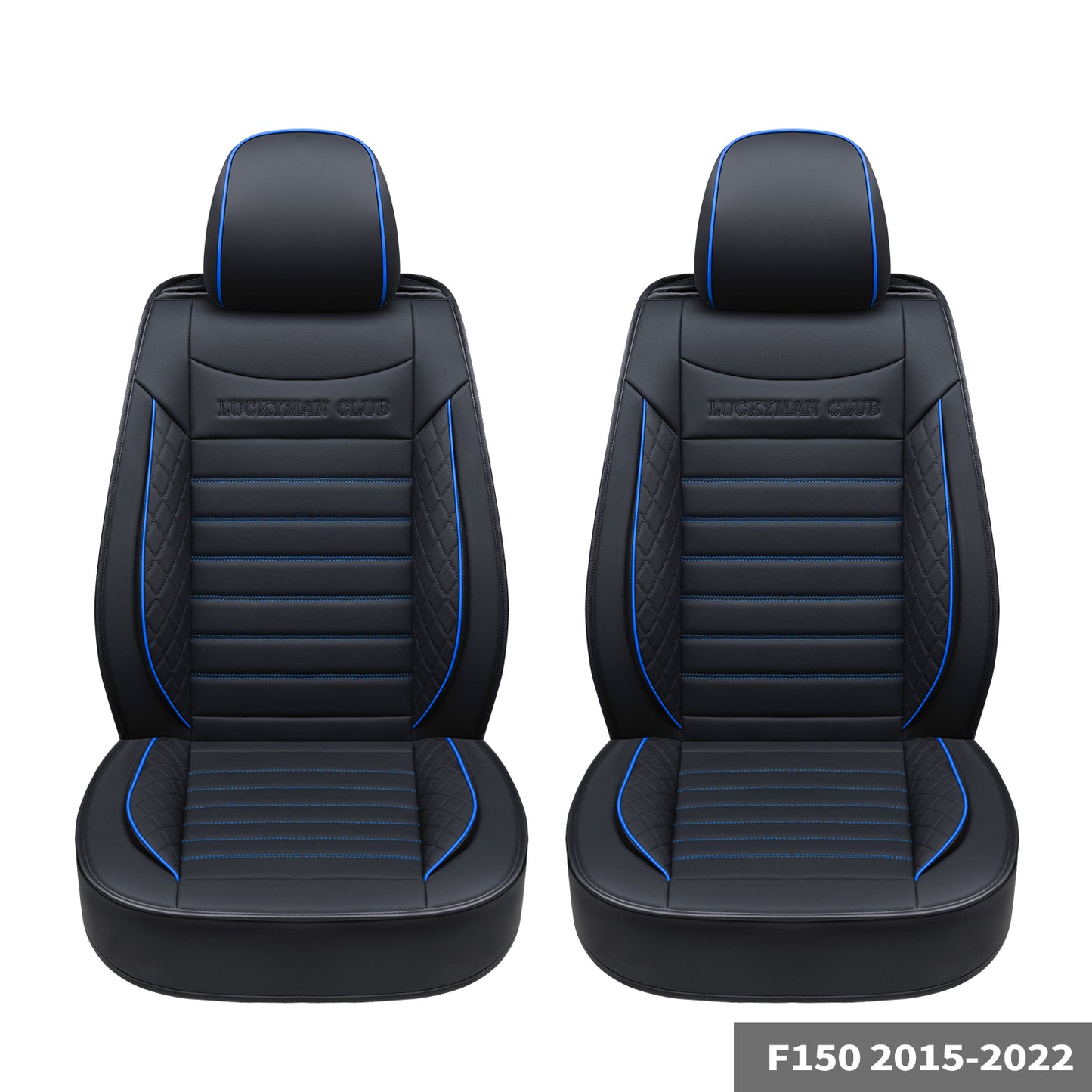 LUCKYMAN CLUB F150 Seat Covers Full Set with Waterproof Leather, Automotive Vehicle Cushion Cover for Cars SUV Pick-up Truck Fit for 2009 to 2024 Ford F150 Carhartt and 2017 to 2023 F250 F350 F450
