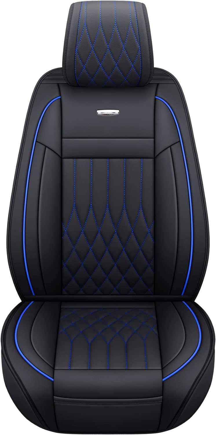 LUCKYMAN CLUB Chevrolet Chevy Silverado GMC Sierra Car Seat Covers Full Set with Waterproof Leather, Fit for 2007-2024 1500/2500 HD / 3500 HD Crew,Double,Extended Cab or Pickup Truck