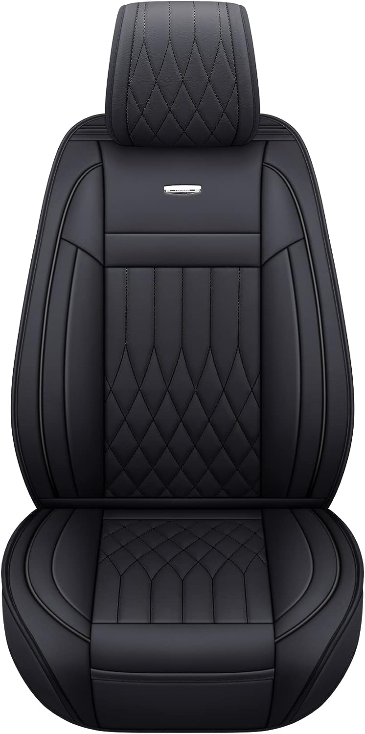 LUCKYMAN CLUB Chevrolet Chevy Silverado GMC Sierra Car Seat Covers Full Set with Waterproof Leather, Fit for 2007-2024 1500/2500 HD / 3500 HD Crew,Double,Extended Cab or Pickup Truck