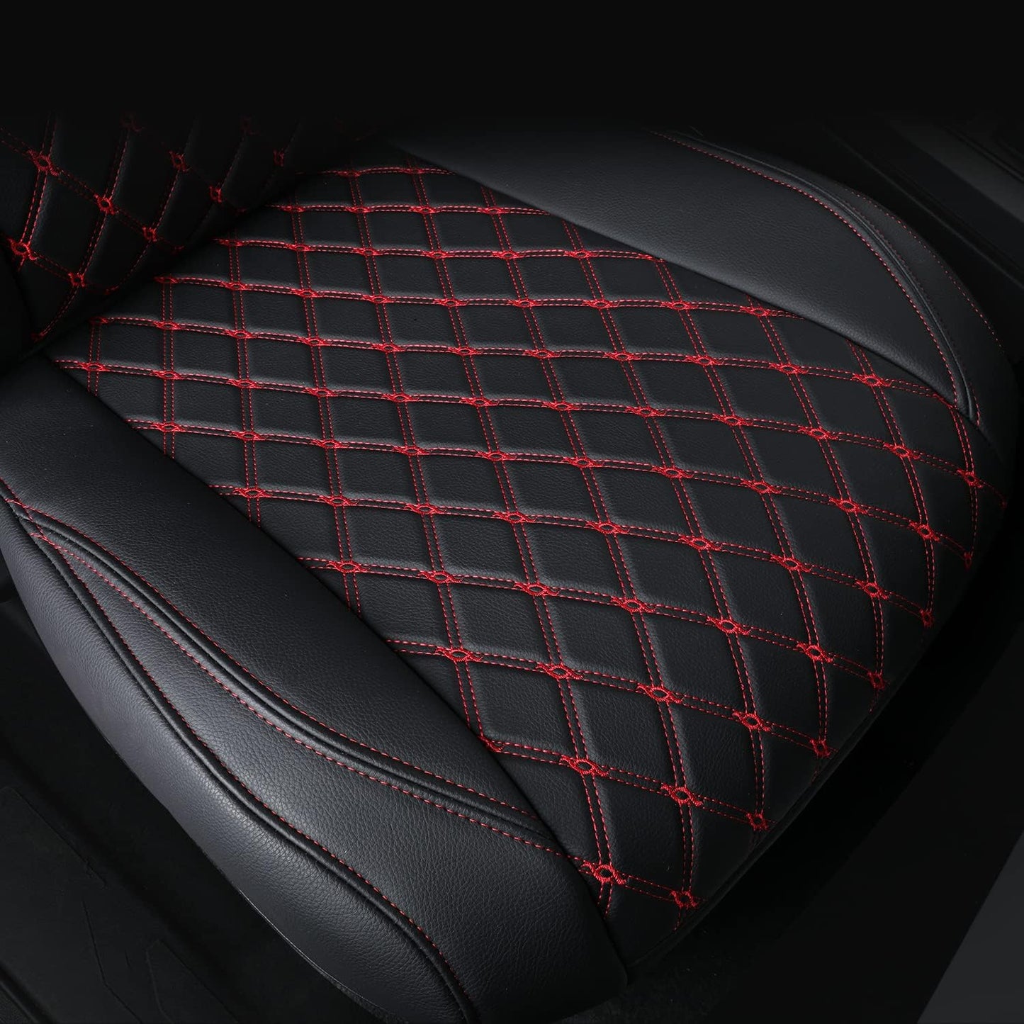 LUCKYMAN CLUB Tacoma Full-Set Seat Covers Fit Tacoma 2016 2017 2018 2019 2020 2021 2022 2023 Double/Crew Cab Only, with Faux Leather