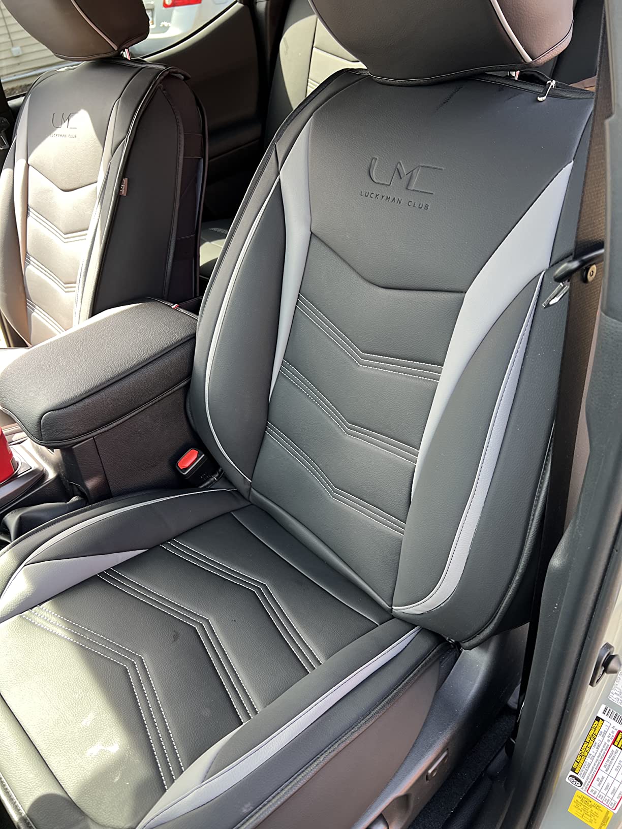 LUCKYMAN CLUB 2005-2023 Tacoma Seat Covers Full Set Waterproof leather for Tacoma Double/Crew Cab SR SR5 TRD Sport TRD Off-Road PreRunner Trims, with Waterproof Faux Leather All-enveloping, four seasons general, wear-resistant and scratch-resistant