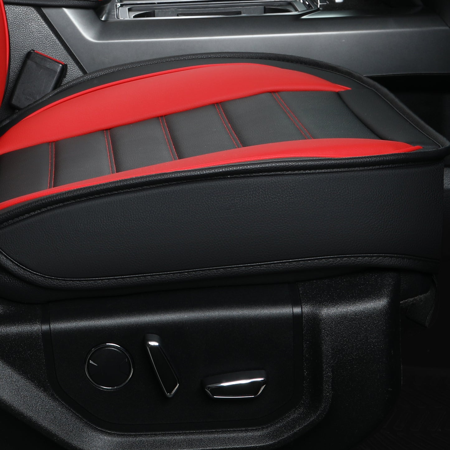 LUCKYMAN CLUB For F150 Faux Leather Seat Covers, For F150 2009-2024 Super Crew Super Cab Regular Cab 2017-2023 For F250 F350 F450 Super Duty Crew Cab
