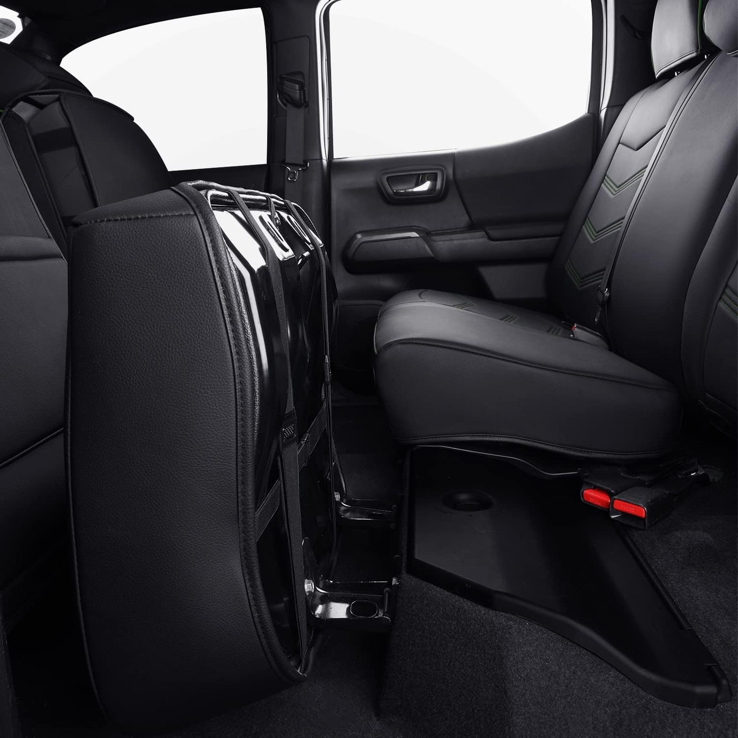 LUCKYMAN CLUB 2005-2023 Tacoma Seat Covers Full Set Waterproof leather for Tacoma Double/Crew Cab SR SR5 TRD Sport TRD Off-Road PreRunner Trims, with Waterproof Faux Leather All-enveloping, four seasons general, wear-resistant and scratch-resistant