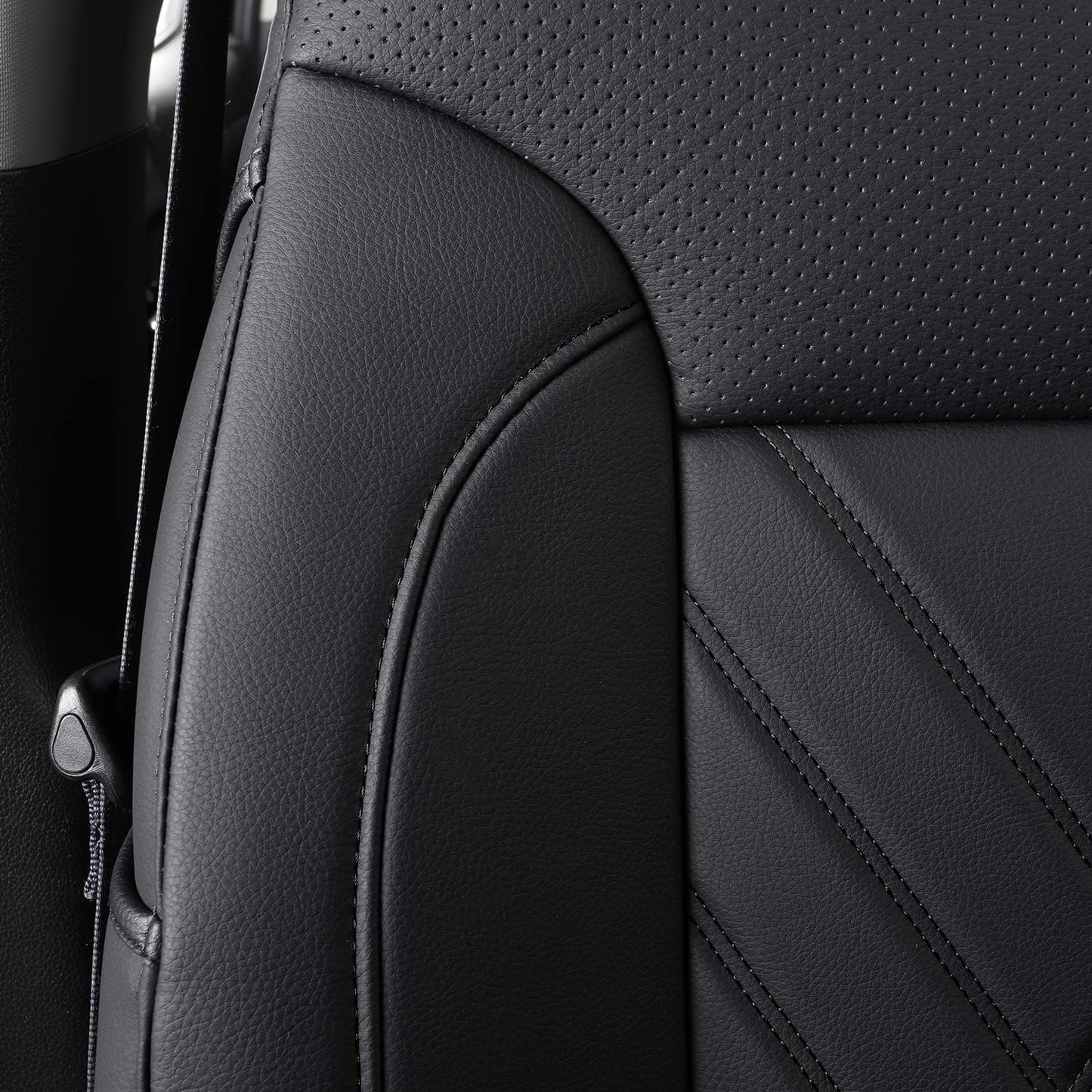 LUCKYMAN CLUB 2007-2024 Silverado seat covers Custom&Sierra 1500 2500 3500HD Trucks leather CustomSeat Covers Cars Pickups Full Set, Fit Trims Like LT,LTZ,RST