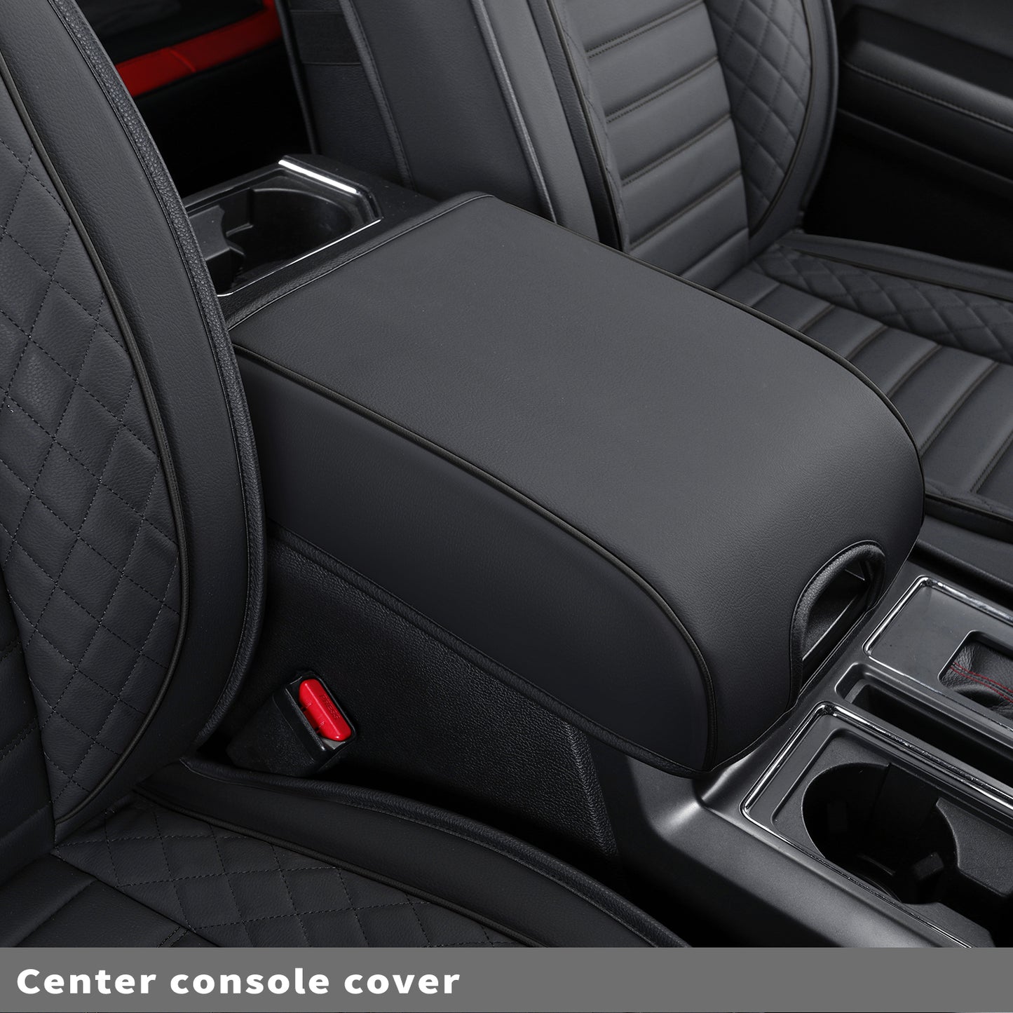 LUCKYMAN CLUB F150 Seat Covers Full Set with Waterproof Leather, Automotive Vehicle Cushion Cover for Cars SUV Pick-up Truck Fit for 2009 to 2024 Ford F150 Carhartt and 2017 to 2023 F250 F350 F450