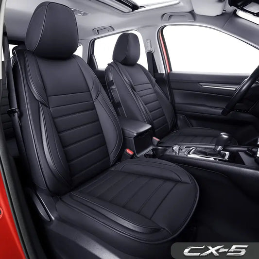 LUCKYMAN CLUB Mazda CX-5  Synthetic Leather Car Seat Cushion Protective Cover For 2016 2017 2018 2019 2020 2021 2022 2023 2024