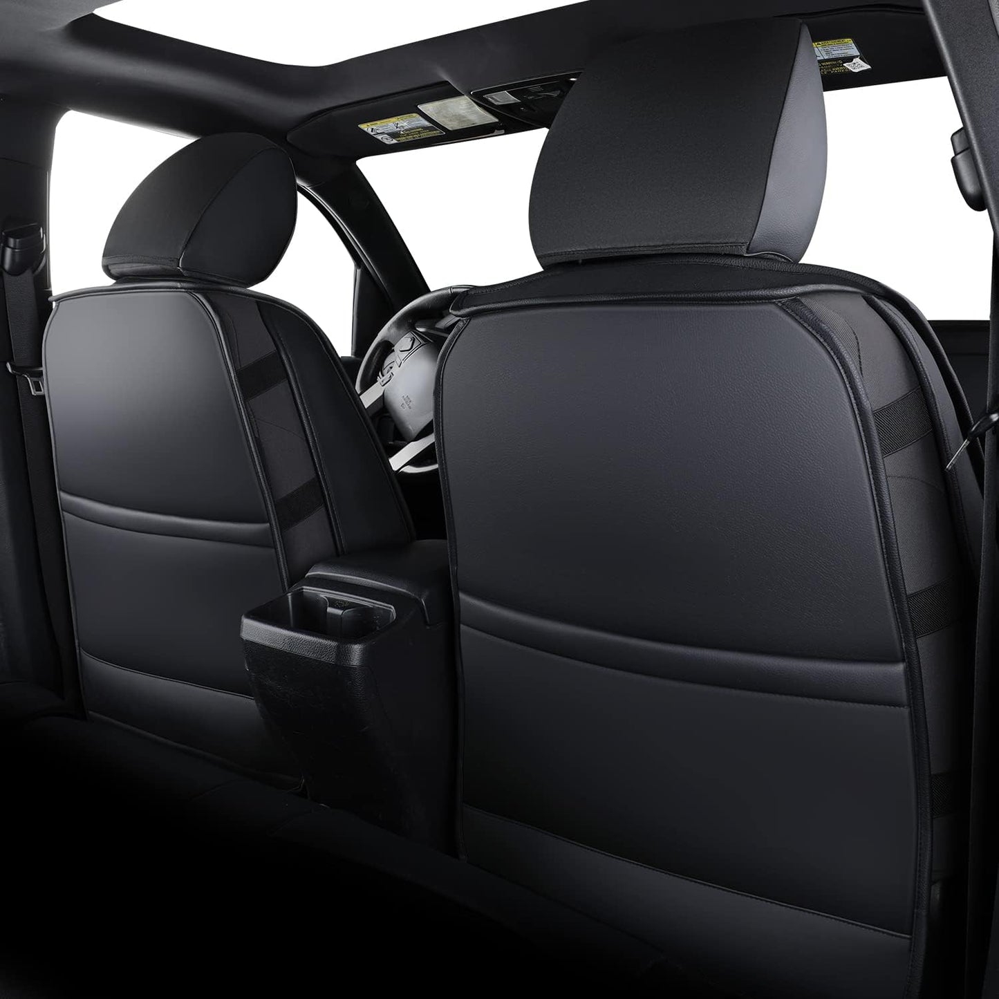 LUCKYMAN CLUB Tacoma Seat Covers, Fit for 2005-2023 Tacoma Crew Cab/Double Cab SR SR5 TRD Sport TRD Off-Road PreRunner with Water Proof Faux Leather