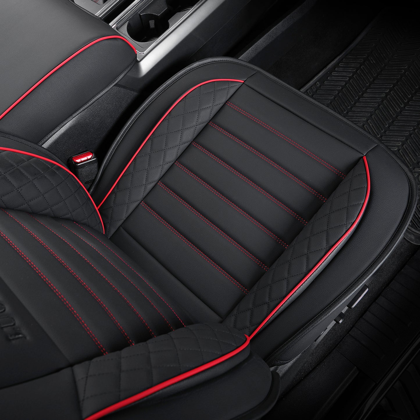 LUCKYMAN CLUB F150 Seat Covers Full Set with Waterproof Leather, Automotive Vehicle Cushion Cover for Cars SUV Pick-up Truck Fit for 2009 to 2024 Ford F150 Carhartt and 2017 to 2023 F250 F350 F450