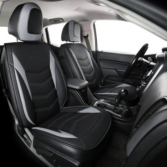 LUCKYMAN CLUB K9 Colorado Custom Canyon Full Set Car Pickup Seat Covers, Fit 2015 2016 2017 2018 2019 2020 2021 2022 Chevy Colorado Z71 LT ZR2 Work Truck, Waterproof Faux Leather