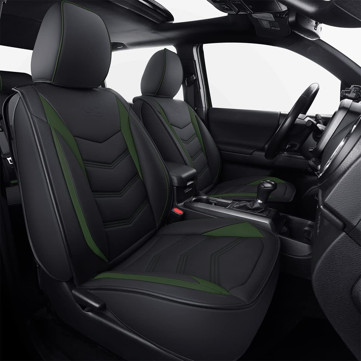 LUCKYMAN CLUB 2005-2023 Tacoma Seat Covers Full Set Waterproof leather for Tacoma Double/Crew Cab SR SR5 TRD Sport TRD Off-Road PreRunner Trims, with Waterproof Faux Leather All-enveloping, four seasons general, wear-resistant and scratch-resistant