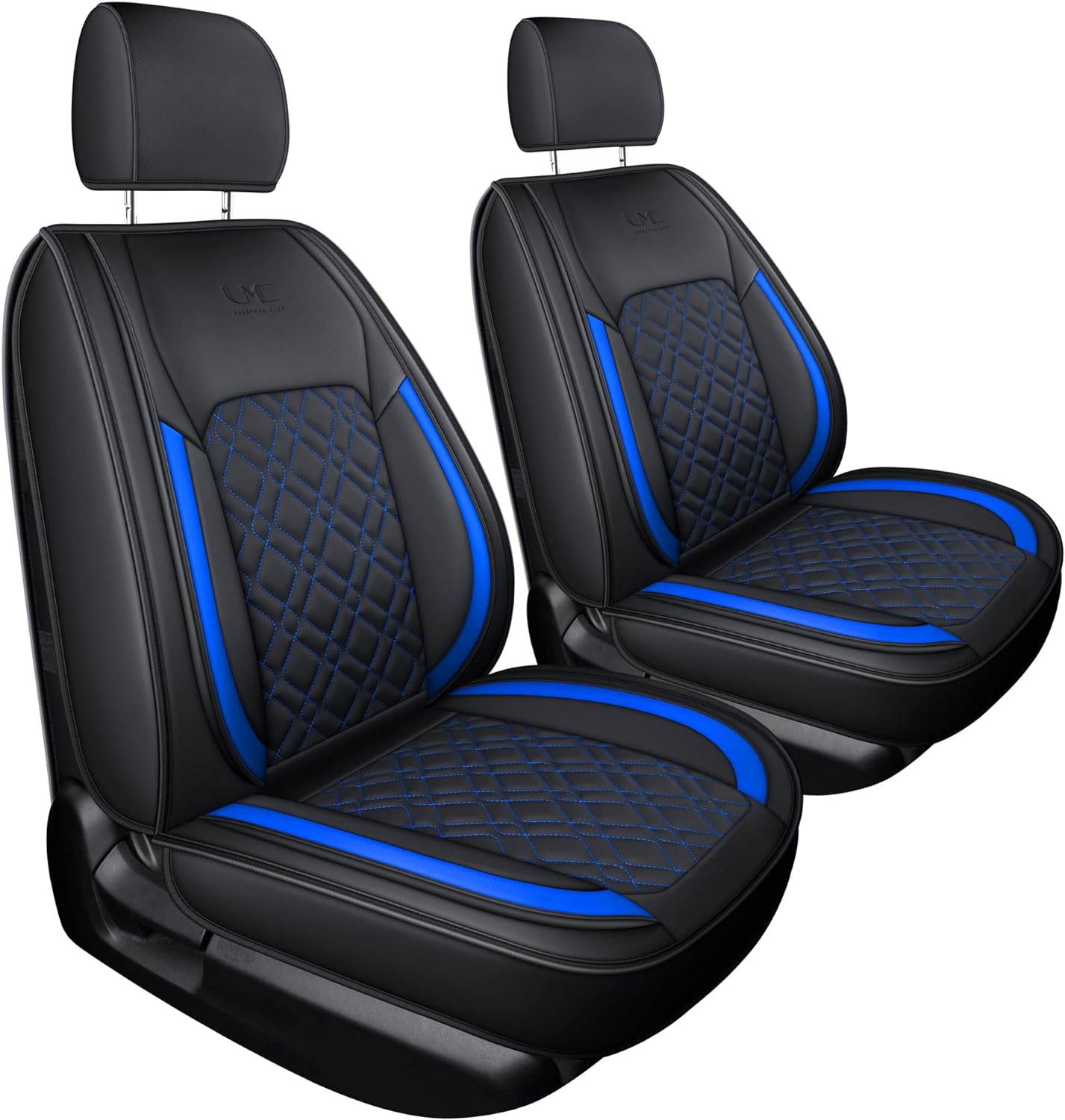 LUCKYMANCLUB F150 Full-Set Seat Covers J03-Q3 with Waterproof Faux Leather, Fit 2015-2024 Ford F150 and 2017-2024 F250 F350 F450
