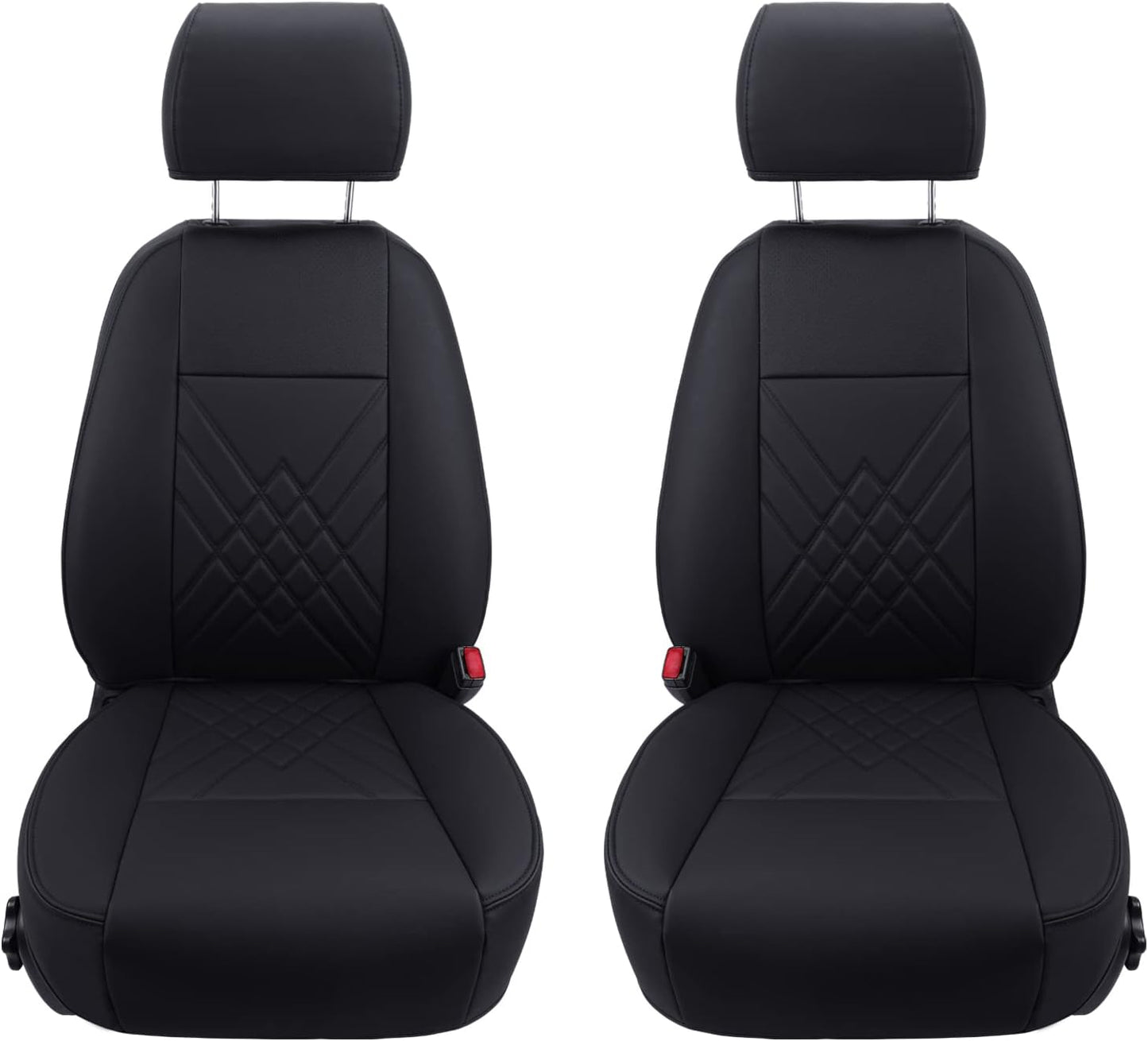 LUCKYMAN CLUB 2007-2024 Silverado seat covers Custom&Sierra 1500 2500 3500HD Trucks leather CustomSeat Covers Cars Pickups Full Set, Fit Trims Like LT,LTZ,RST