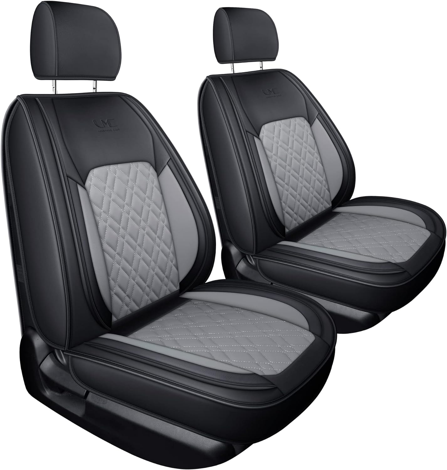LUCKYMANCLUB F150 Full-Set Seat Covers J03-Q3 with Waterproof Faux Leather, Fit 2015-2024 Ford F150 and 2017-2024 F250 F350 F450